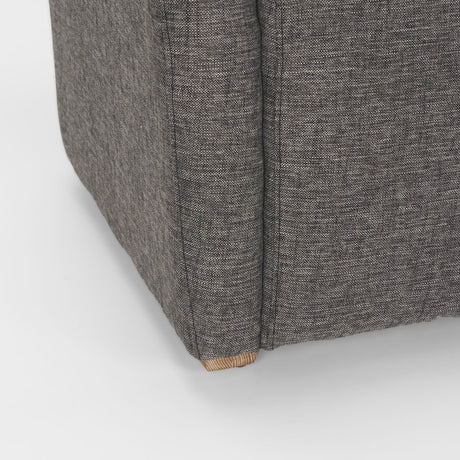 Dunstan Accent Chair Upholstered Gray Twill Fabric and Medium Brown Wood Feet by Mercana at Eve Furniture