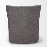 Dunstan Accent Chair Upholstered Gray Twill Fabric and Medium Brown Wood Feet by Mercana at Eve Furniture