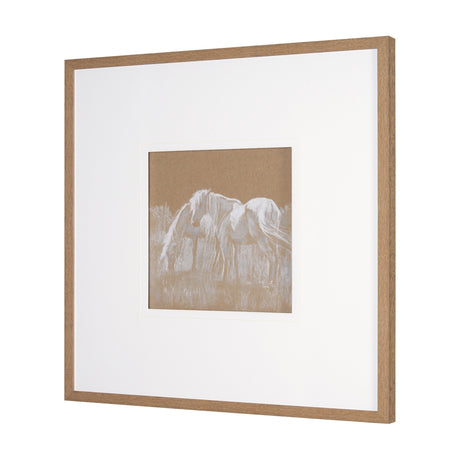 Duo I Horses by Mercana Studio a Framed Art Print Matted under Glass by Mercana at Eve Furniture