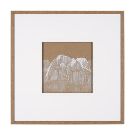 Duo I Horses by Mercana Studio a Framed Art Print Matted under Glass by Mercana at Eve Furniture