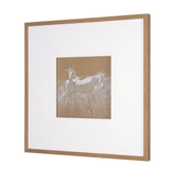 Duo II Horses by Mercana Studio a Framed Art Print Matted under Glass by Mercana at Eve Furniture