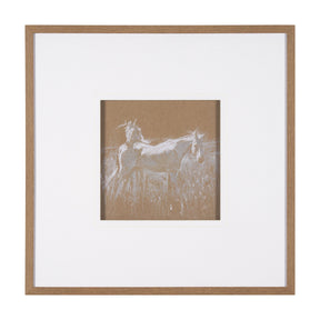 Duo II Horses by Mercana Studio a Framed Art Print Matted under Glass by Mercana at Eve Furniture