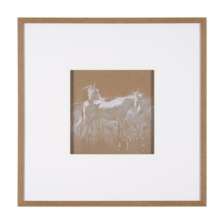 Duo II Horses by Mercana Studio a Framed Art Print Matted under Glass by Mercana at Eve Furniture