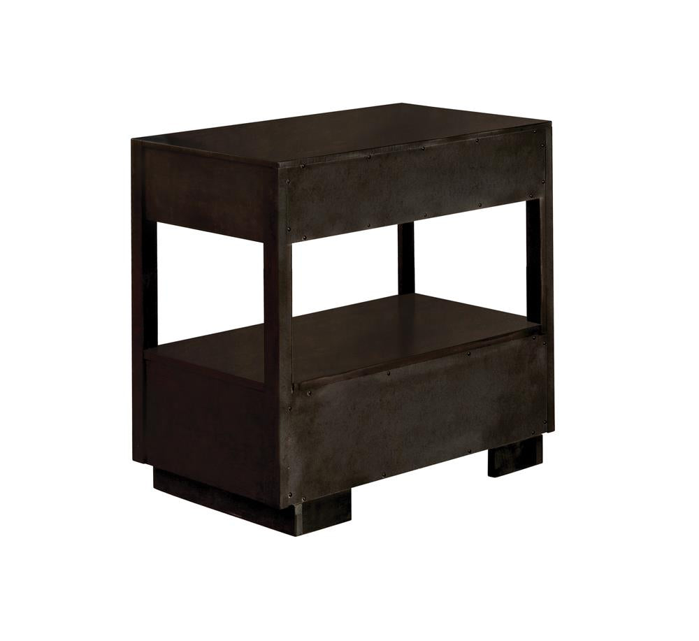 Durango 2-Drawer Nightstand Smoked Peppercorn