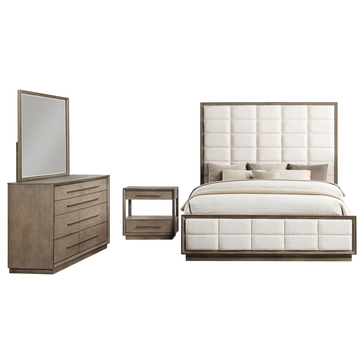 Durango Washed Oak 4-Piece California King Bedroom Set