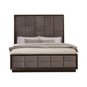 Durango California King Upholstered Bed Smoked Peppercorn/Gray by Coaster at Eve Furniture