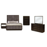 Durango Gray/Smoked Peppercorn 5-Piece Eastern King Bedroom Set by Coaster at Eve Furniture