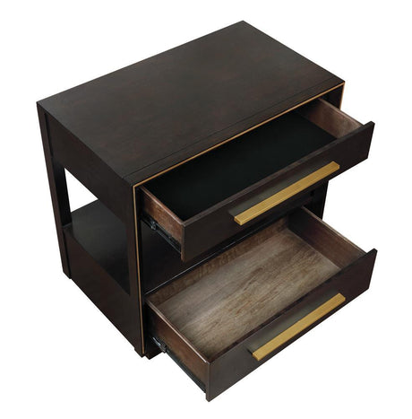 Durango Smoked Peppercorn 2-Drawer Nightstand by Coaster at Eve Furniture