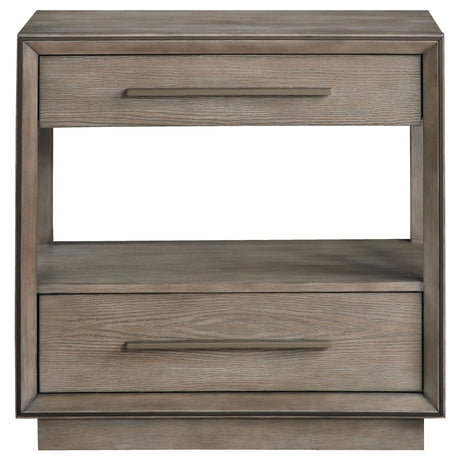 Durango Washed Oak 2-drawer Nightstand Bedside Table by Coaster at Eve Furniture