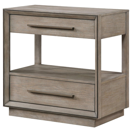 Durango Washed Oak 2-drawer Nightstand Bedside Table by Coaster at Eve Furniture