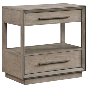 Durango Washed Oak 2-drawer Nightstand Bedside Table by Coaster at Eve Furniture