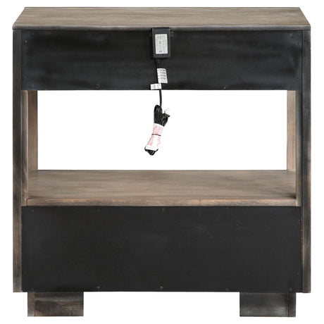 Durango Washed Oak 2-drawer Nightstand Bedside Table by Coaster at Eve Furniture