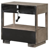Durango Washed Oak 2-drawer Nightstand Bedside Table by Coaster at Eve Furniture