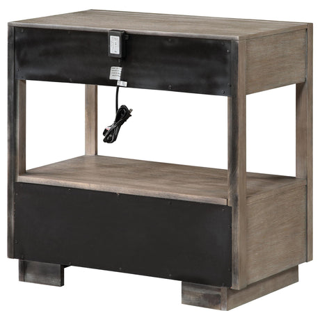 Durango Washed Oak 2-drawer Nightstand Bedside Table by Coaster at Eve Furniture