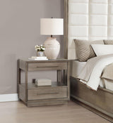 Durango Washed Oak 2-drawer Nightstand Bedside Table by Coaster at Eve Furniture