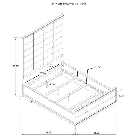 Durango Washed Oak 4-Piece Queen Bedroom Set by Coaster at Eve Furniture
