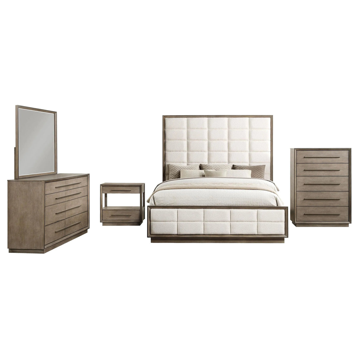 Durango Washed Oak 5-Piece Eastern King Bedroom Set by Coaster at Eve Furniture