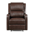 Durant Brown Reclining Chair by Homelegance at Eve Furniture