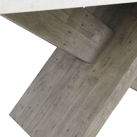 Durant Distressed Gray/Weathered Chalk Dining Table by Classic Home at Eve Furniture