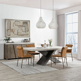 Durant Distressed Gray/Weathered Chalk Dining Table by Classic Home at Eve Furniture