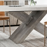 Durant Distressed Gray/Weathered Chalk Dining Table by Classic Home at Eve Furniture