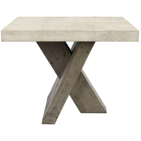 Durant Distressed Gray/Weathered Chalk End Table by Classic Home at Eve Furniture
