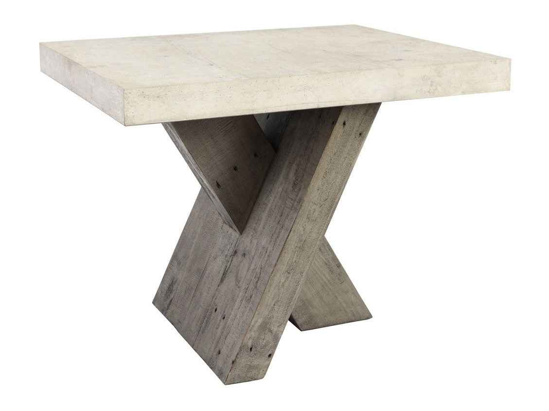 Durant Distressed Gray/Weathered Chalk End Table by Classic Home at Eve Furniture