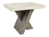 Durant Distressed Gray/Weathered Chalk End Table by Classic Home at Eve Furniture
