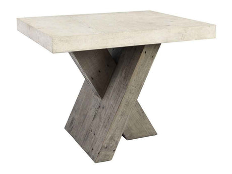 Durant Distressed Gray/Weathered Chalk End Table by Classic Home at Eve Furniture