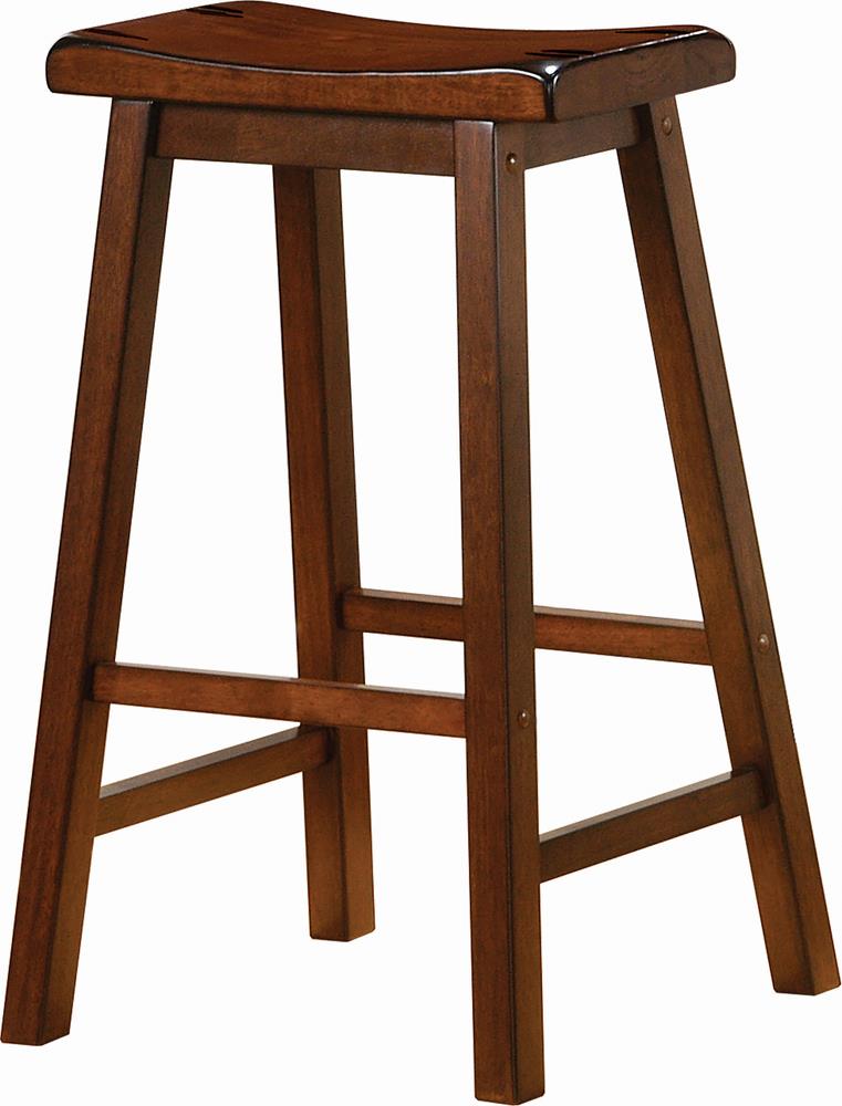 Durant Chestnut Wooden Bar Stools, Set of 2