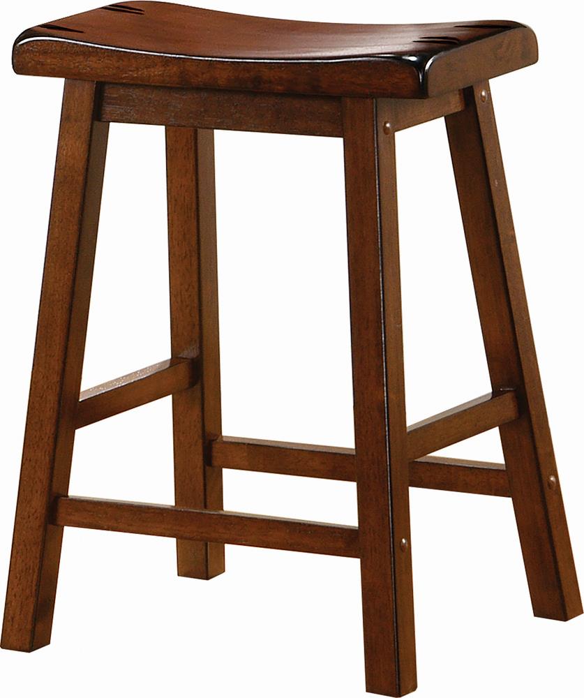 Durant Chestnut Wooden Counter Height Stools, Set of 2