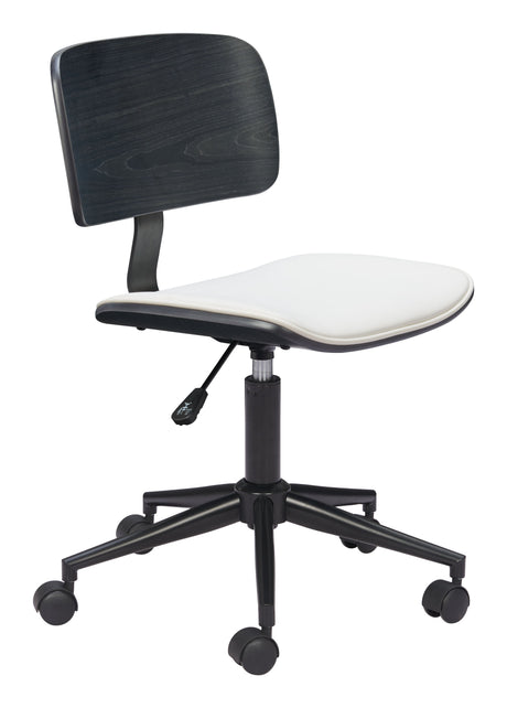Duravel White & Black Office Chair by Zuomod at Eve Furniture
