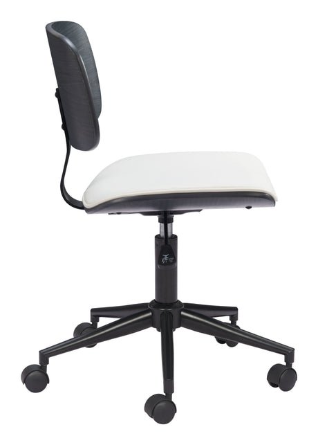 Duravel White & Black Office Chair by Zuomod at Eve Furniture
