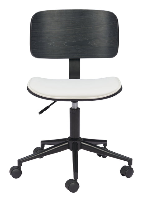 Duravel White & Black Office Chair by Zuomod at Eve Furniture