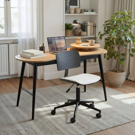 Duravel White & Black Office Chair by Zuomod at Eve Furniture