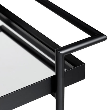 Durham Black/Clear Dining Cart by Crestview at Eve Furniture