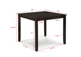 Durham Dark Brown 5-Piece Dining Set by Crown Mark at Eve Furniture