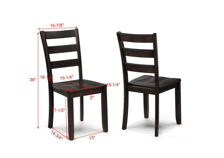 Durham Dark Brown 5-Piece Dining Set by Crown Mark at Eve Furniture