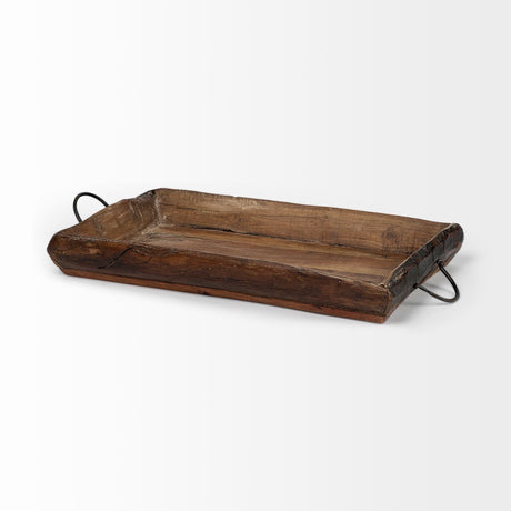 Durone (Set of 2) Brown Wooden Live Edge Serving Trays by Mercana at Eve Furniture