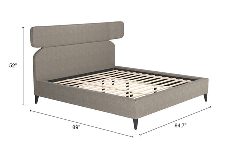 Dusa Olive Brown King Bed by Zuomod at Eve Furniture