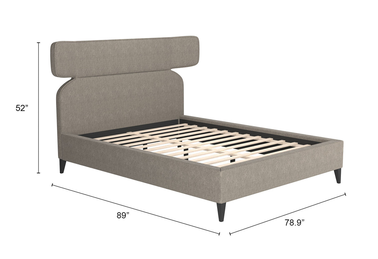 Dusa Olive Brown Queen Bed by Zuomod at Eve Furniture
