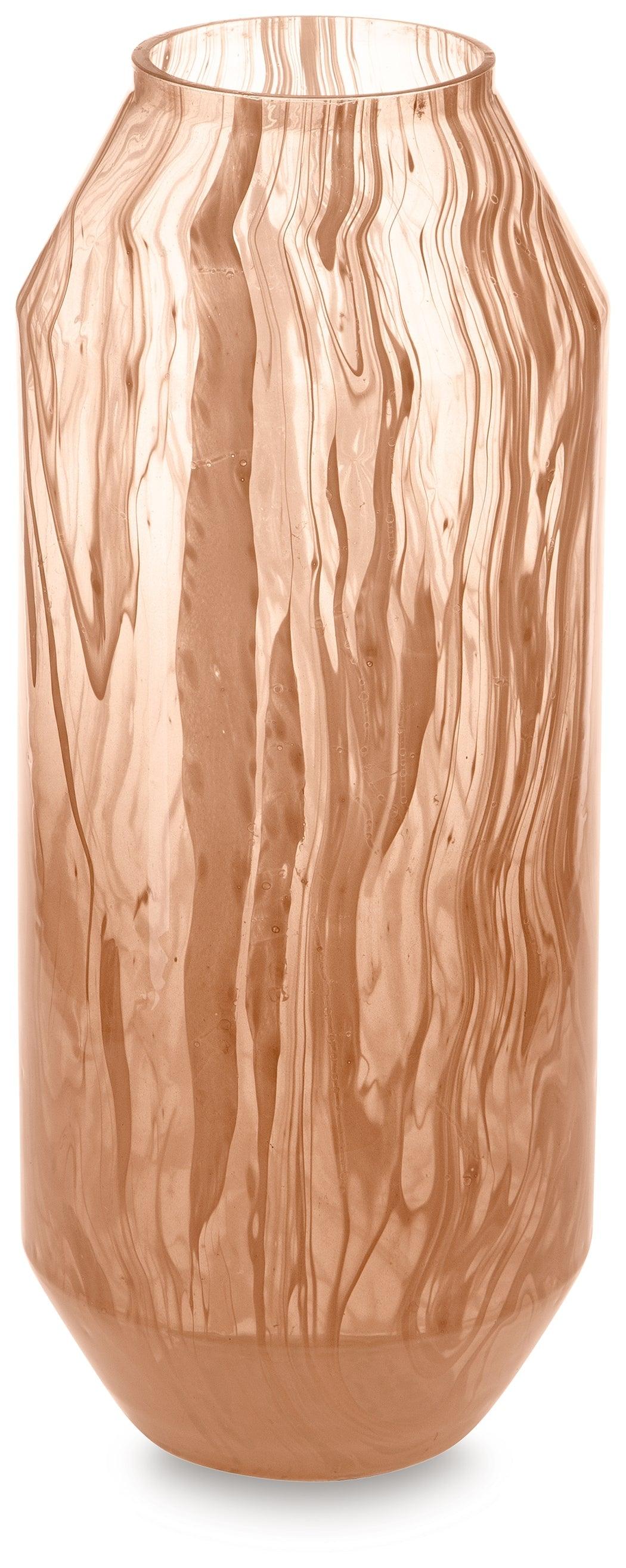 Dushby Blush Pink Vase by Ashley at Eve Furniture