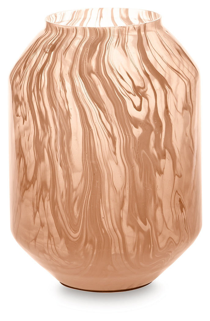 Dushby Blush Pink Vase by Ashley at Eve Furniture