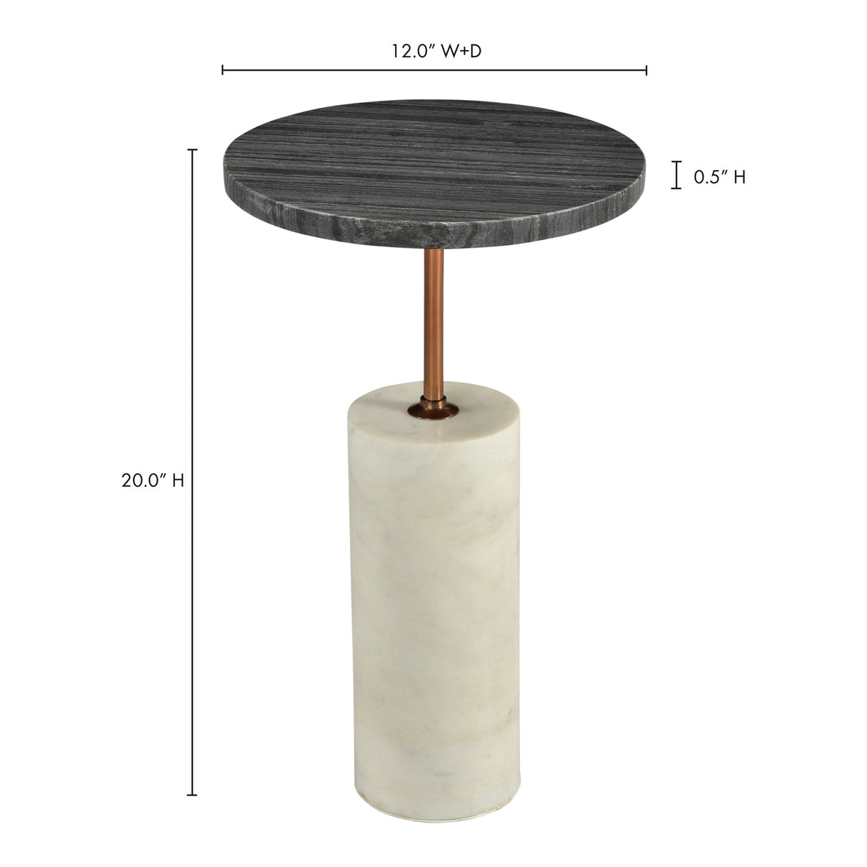 Dusk Black Accent Table by MOES at Eve Furniture