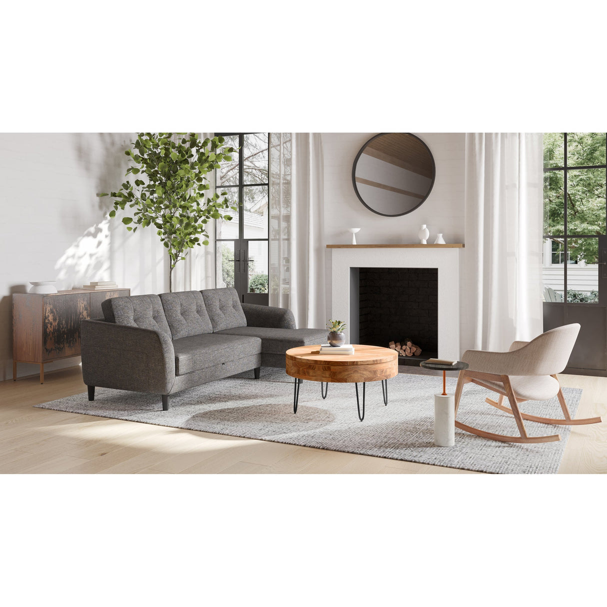 Dusk Black Accent Table by Moe's Home at Eve Furniture