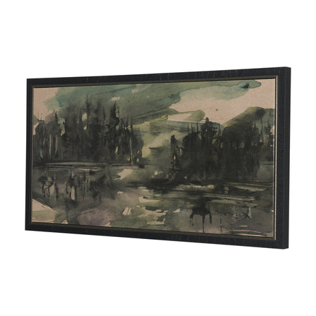 Dusk by Mercana Studio Hand-Embellished Textured Framed Canvas Artwork by Mercana at Eve Furniture