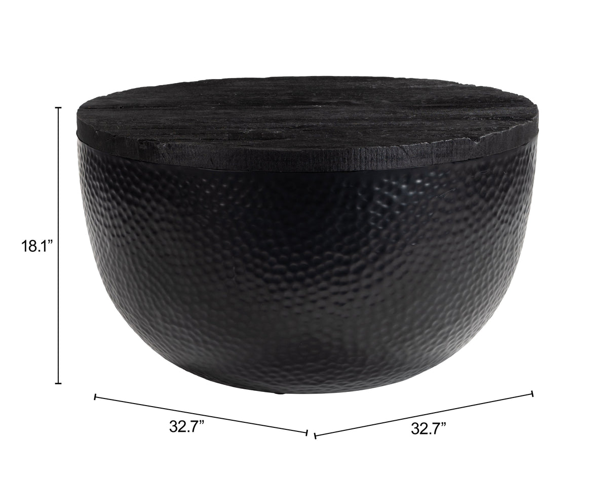 Duskan Black Storage Coffee Table by Zuomod at Eve Furniture