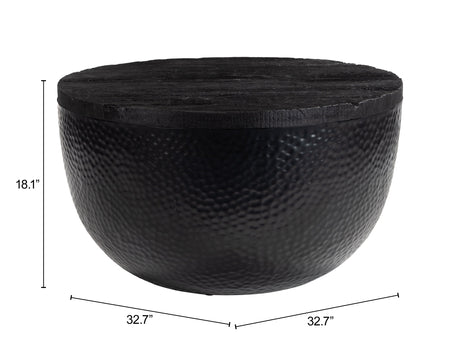 Duskan Black Storage Coffee Table by Zuomod at Eve Furniture