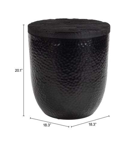 Duskan Black Storage Side Table by Zuomod at Eve Furniture