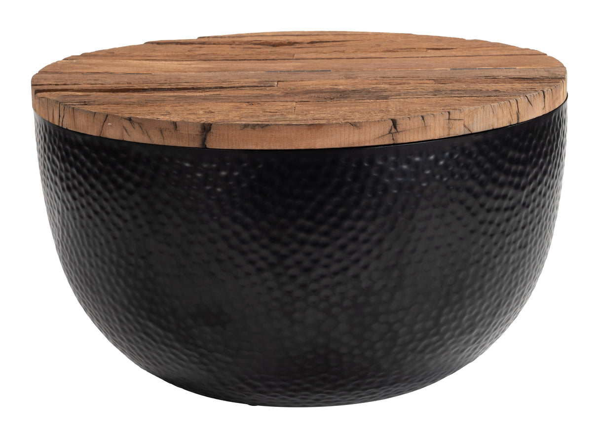Duskan Natural & Black Storage Coffee Table by Zuomod at Eve Furniture